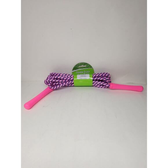 NEW 14 FT Pink Purple Double Dutch Jump Rope Kids Plastic Handle - Picture 2 of 2